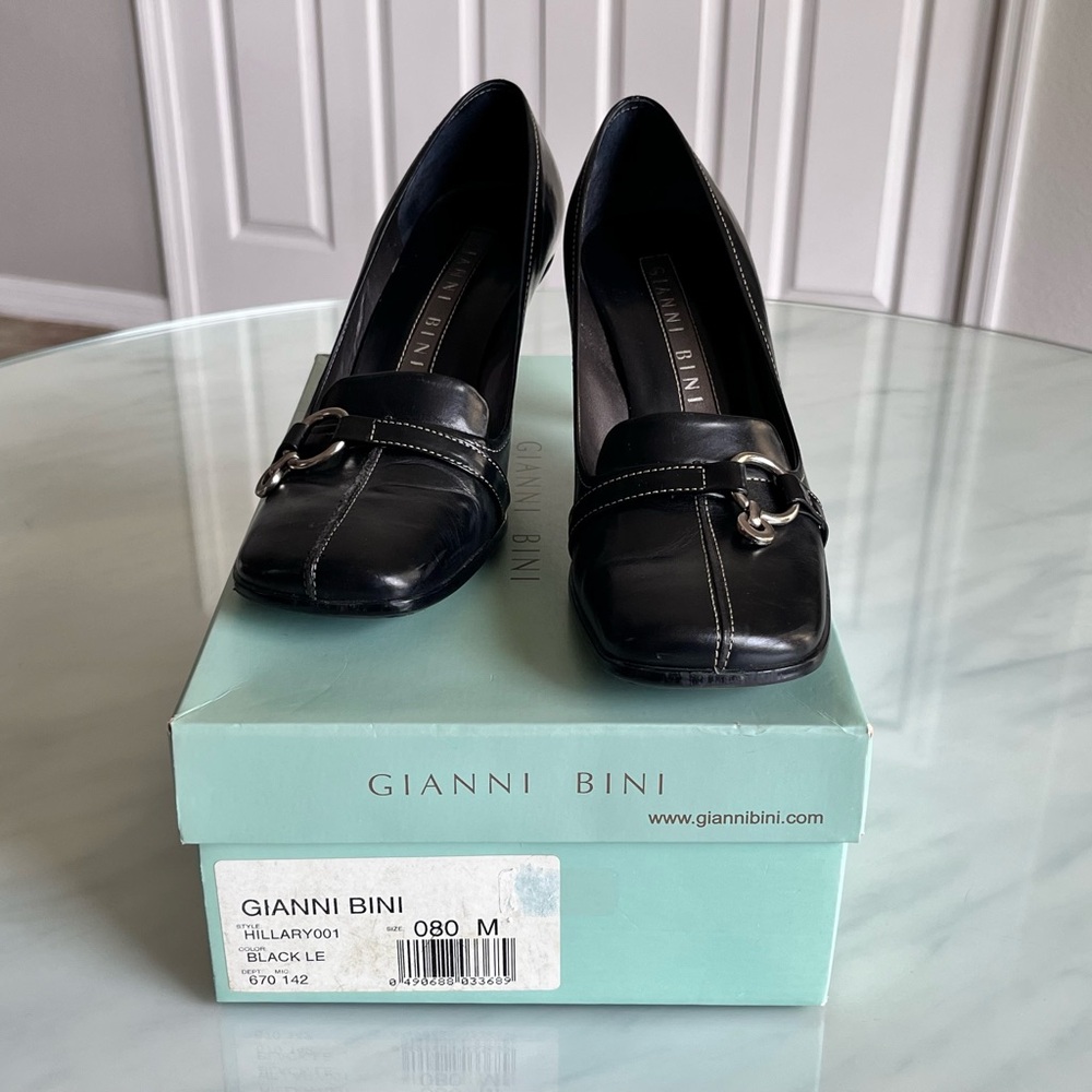 Gianni Bini Black Hillary Heels 8M - Picture 2 of 6